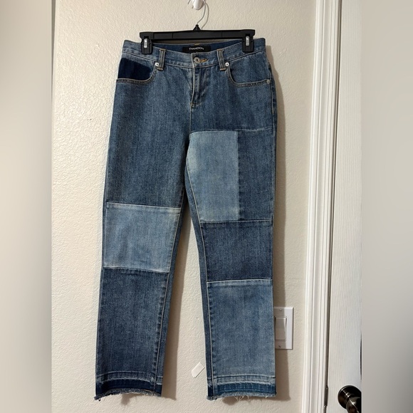 Thakoon Denim Patchwork Jeans, Straight Leg. Very soft denim. Unique - Picture 1 of 14